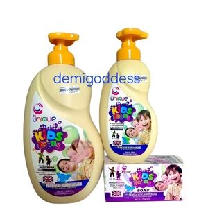 3 in 1. Unique Kids & Teens Skin Brightening Body Loton, Shower Ge & Sop